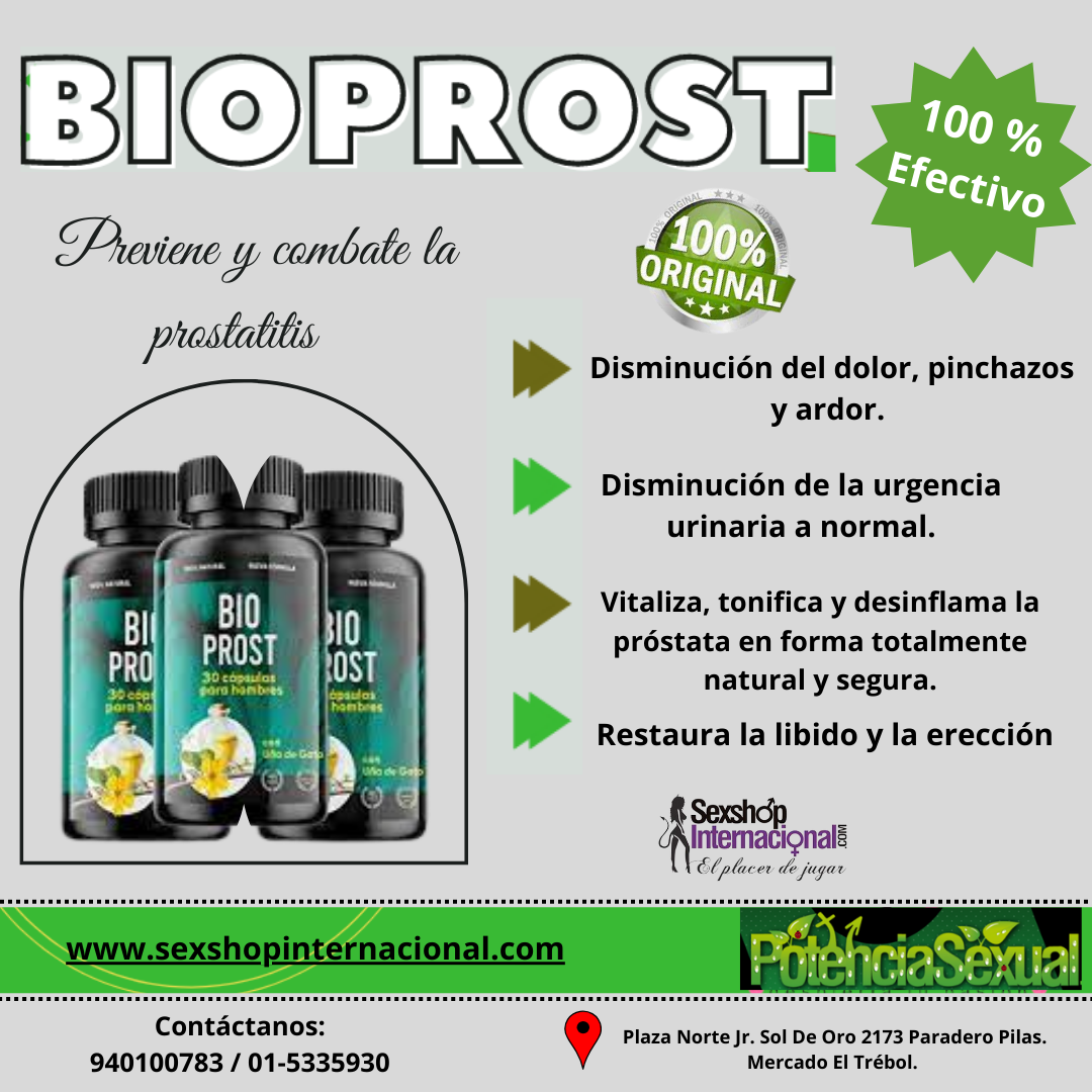 BIO PROST DESINFLAMA LA PROSTATA - SEXSHOP PLAZA NORTE.